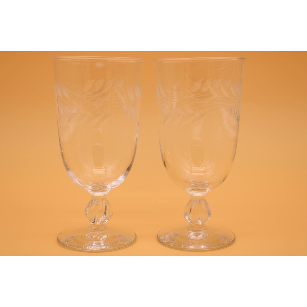 Libbey Wheat Golden Wheat Water Goblet Set 2 Pieces